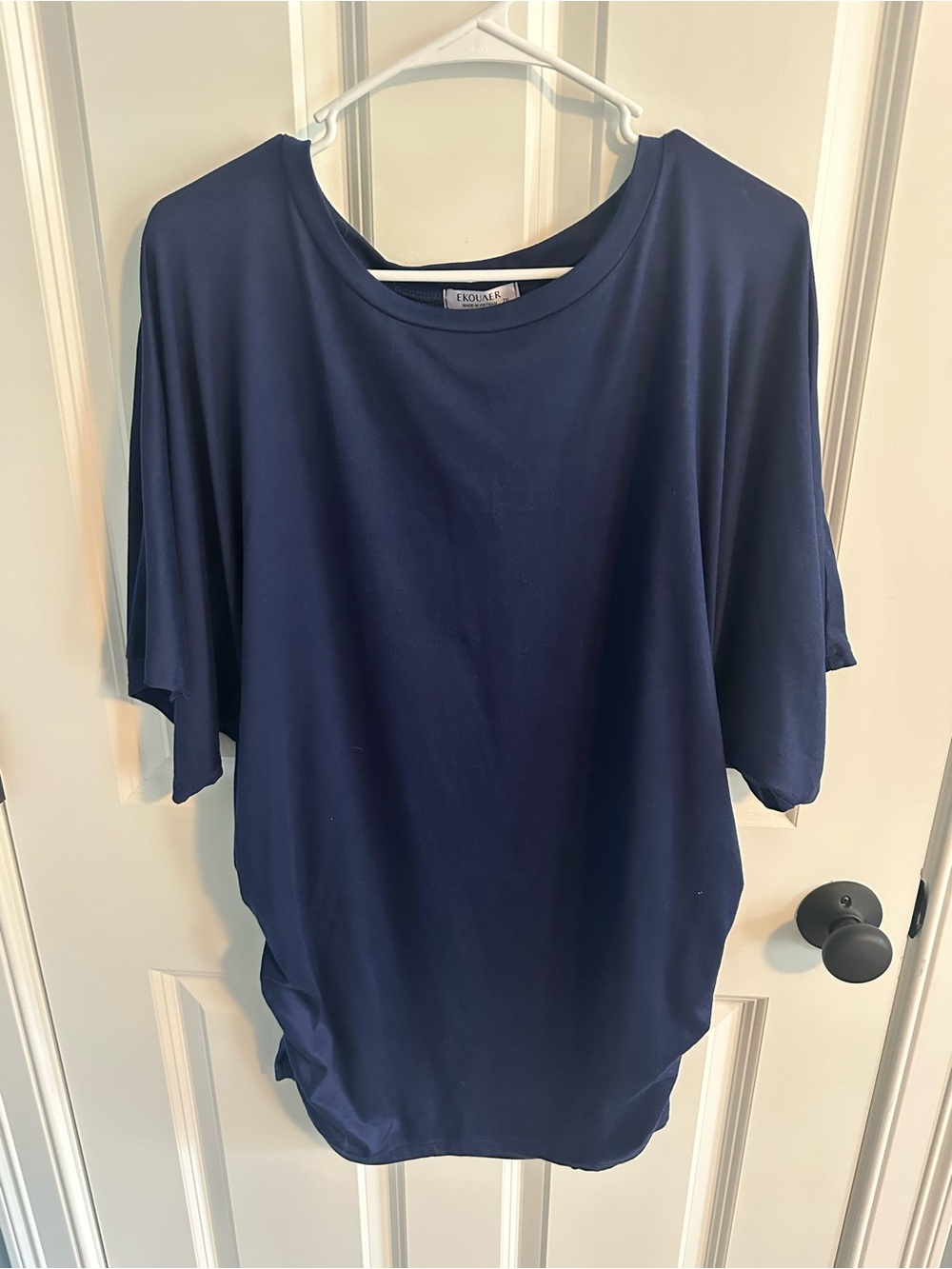 Eloquii Navy Relaxed Short-Sleeve Tee